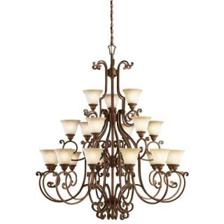 Kichler 2219TZG Transitional 21 Light Fixture Tannery Bronze w/ Gold Accent