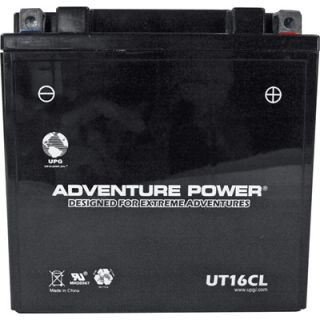 UPG Dry Charge Sports Battery   AGM type, 12V, 19 Amp, Model# UT16CL