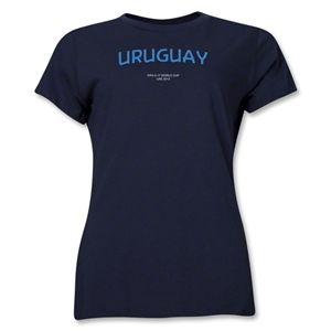 Uruguay 2013 FIFA U 17 World Cup UAE Womens T Shirt (Navy)