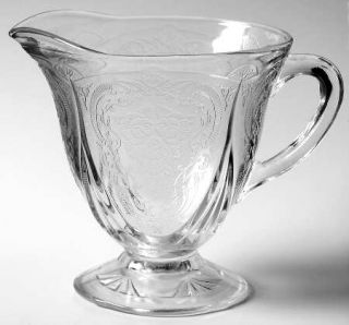 Hazel Atlas Royal Lace Clear Footed Creamer   Clear,Depression Glass