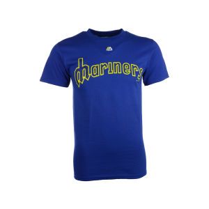 Seattle Mariners Majestic MLB Official Coop Wordmark T Shirt