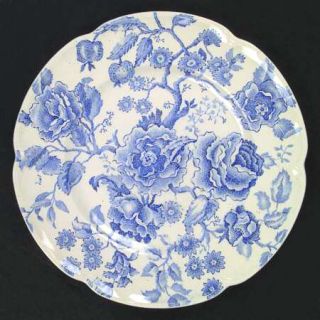 Johnson Brothers English Chippendale Blue Dinner Plate, Fine China Dinnerware  