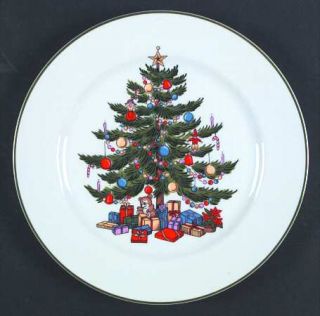 Sone Christmas Tree Dinner Plate, Fine China Dinnerware   Christmas Tree Center,