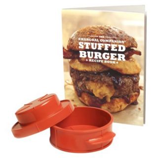 Charcoal Companion Stuffed Burger Recipe Book & Burger Press