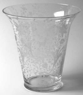 Cambridge Wildflower Clear Flared Vase   Stem #3121, Clear,  Etched,No Gold Trim