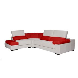 Eurosace Luxury Messina Sectional Deluxe Version MSNL1 Color: Rojo Coral