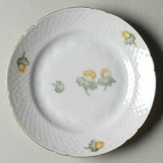 Bing & Grondahl Erantis Salad Plate, Fine China Dinnerware   Yellow Flowers,Embo