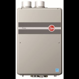 Rheem RTGH95DVLP Tankless Water Heater, Liquid Propane 199,900 BTU Max High Efficiency Condensing Direct Vent Indoor, 9.5 GPM