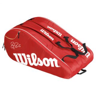 Wilson Federer Team 12 Pack Tennis Bag Red