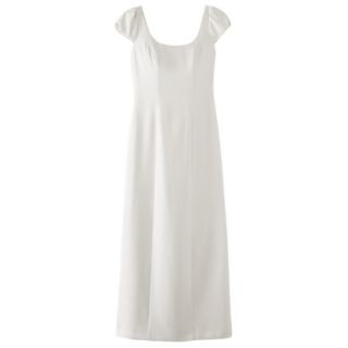 TEVOLIO Womens Soft Satin Cap Sleeve Bridal Gown   Porcelain White   16