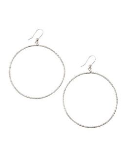 White Gold Small Miami Hoop Earrings