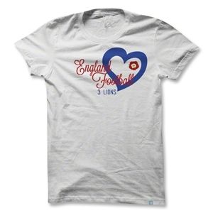 Objectivo Womens France Heart Soccer T Shirt (White)