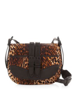 Kye Medium Combo Messenger Bag, Leopard