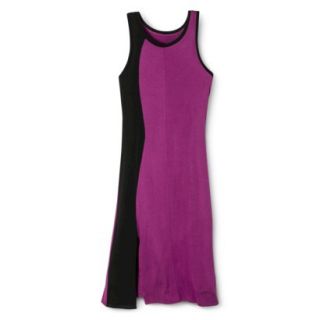 Mossimo Womens Colorblock Midi Dress   Grape/Black XL